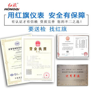 Manomètre HONGQI Y-100 100 mm, précision 1.6, classe M20*1.5, connexion en bronze, type ordinaire - Product Image 3