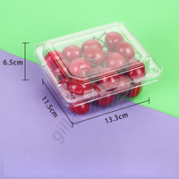 250g boîte à fruits transparente PET récipient à légumes avec trous fermes et supermarchés boîte à tomates cerises