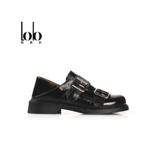 Mocassins plats élégants pour femmes en cuir PU de haute qualité, avec broderie logo imprimé léopard sur la pointe, imperméables et légers – Collection Automne 2026 - Product Image 1