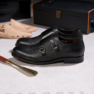 Chaussures en cuir décontractées pour hommes, chaussures à bout pointu augmentant la taille, style rétro d'automne, Oxford imperméable et respirant, grande taille - Product Image 3