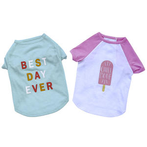 Stile estivo a tema Pet t-shirt per vacanze in spiaggia tessuto di cotone antiscivolo con orsacchiotto barboncino <span class=keywords><strong>Beagle</strong></span> edizione speciale - Product Image 6