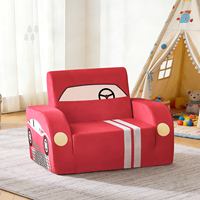 Sofá Cama Infantil Convertible 3 en 1 con Diseño de Robot de Carreras, con Espuma Suave para Dormitorio, Lectura y Siesta
