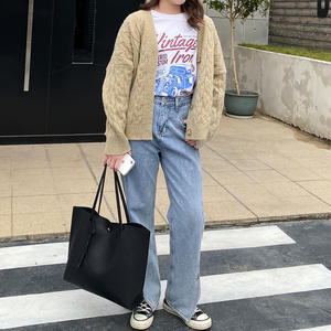 Bolso Tote de Mujer con Diseño de Lichee y Borlas Decorativas, Bolso de Compras de Gran Capacidad, Moderno, Hecho de PU - Product Image 2