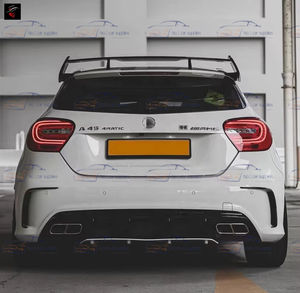 Pièces de voiture à hayon W176 pour Mercedes Benz classe A A45 W176 diffuseur arrière avec embouts d'échappement A180 A200 A220 <span class=keywords><strong>A250</strong></span> A260 <span class=keywords><strong>2018</strong></span> + - Product Image 3