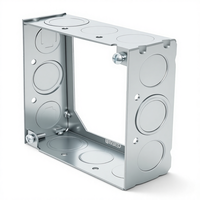 Nouvelle boîte de jonction carrée murale ou de plafond en acier galvanisé IP65 pour instruments électroniques, avec intérieur métallique gris