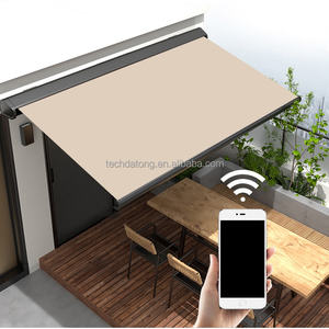 Système de pergola bioclimatique rétractable avec toit en aluminium, commande à distance, protection UV, motorisé, pour balcon, terrasse, <span class=keywords><strong>piscine</strong></span> - Product Image 6