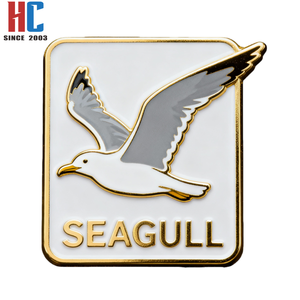 Pin de metal esmaltado chapado en oro moderno, personalizado de fábrica con 20 años de experiencia, con emblemas de aves mundialmente famosas: Águila, Pingüino, <span class=keywords><strong>Gaviota</strong></span>, Gorrión, Golondrina - Product Image 3