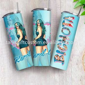 Ustom-vaso <span class=keywords><strong>de</strong></span> acero inoxidable con pajita, taza <span class=keywords><strong>de</strong></span> café y té <span class=keywords><strong>de</strong></span> doble pared, 20oz - Product Image 3