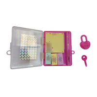 Mini Set de Papelería para Niñas, Cuaderno con Candado y Llave, Bolígrafo, Blocs de Notas, Recuerdos para Fiestas, Logotipo Personalizado