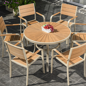 Ensemble <span class=keywords><strong>de</strong></span> <span class=keywords><strong>table</strong></span> <span class=keywords><strong>de</strong></span> jardin extensible moderne haut <span class=keywords><strong>de</strong></span> gamme <span class=keywords><strong>personnalisé</strong></span> en plastique, bois et alliage d'aluminium - Product Image 6