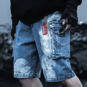 Killwinner all'ingrosso OEM jeans personalizzati alla moda alla moda estivi in cotone elasticizzato da uomo shorts in denim