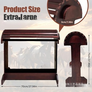Porte-selle en bois extra large 70 cm, étagère de rangement pour écurie - Product Image 1
