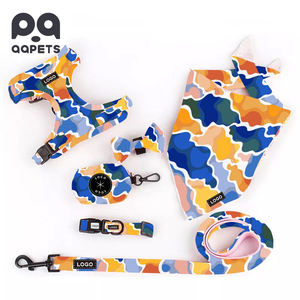 Collar de perro de nailon de lujo personalizado 2025 con mango acolchado reflectante hebilla táctica Collar de entrenamiento ajustable para mascotas patrón impreso - Product Image 1