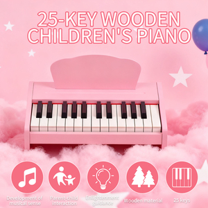 KD-200 Xách Tay Tùy Chỉnh Trẻ Em Sáng Tạo Điện Organ & Kỹ Thuật Số Bàn Phím 25 Phím Mini Gỗ Đàn Piano Được Xây Dựng Trong Loa Có Thể Sạc Lại - Product Image 3