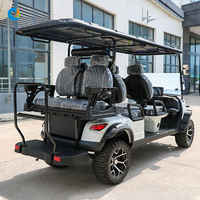 Voiturette de golf électrique Robetaa, nouvelle conception, fabriquée en usine, luxe moderne, 72V, 6 places, certification CE, à vendre