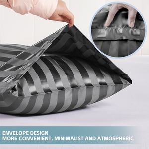 Sommeil sain Polyester Satin <span class=keywords><strong>taie</strong></span> <span class=keywords><strong>d</strong></span>'<span class=keywords><strong>oreiller</strong></span> gris Satin imité soie une paire taies <span class=keywords><strong>d</strong></span>'<span class=keywords><strong>oreiller</strong></span> pour dormir confortable - Product Image 5