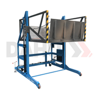 Nouvelle plateforme de déchargement mobile hydraulique CE 2 tonnes pour conteneurs de restaurant, avec chaîne de sécurité, pieds de nivellement antidérapants et rampe de levage de marchandises