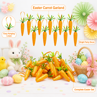 24 Piezas de Adornos de Zanahoria de Espuma con Purpurina, Decoración Colgante para Árbol de Pascua, para Fiestas de Primavera, Decoración Interior del Hogar