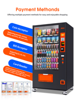 Distributeur automatique de boissons et de collations AFEN USA, 60 compartiments, livraison rapide en 3 jours, paiement par billets, pièces et cartes, en vente