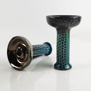Bol à chicha en céramique Sheng Ling, design nid d'abeille bleu, pour chicha arabe. - Product Image 2