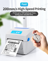 Printer Label Thermal Bluetooth 4x6 203dpi untuk Label Pengiriman Usaha Kecil-Bekerja dengan EBay Shopify USPS dan Lainnya