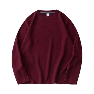 Sudadera 2026 de Alta Calidad, 100% Algodón, Camiseta Casual de Manga Larga para Hombre, Lisa, Holgada, para Uso Diario, Tejida, Extragrande - Product Image 2