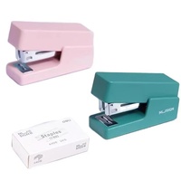 Agrafeuse manuelle miniature NS083 en métal vert, reliure de documents sans effort pour les étudiants et le bureau
