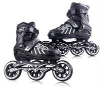 Patins à roulettes de vitesse en ligne classiques et populaires pour l'extérieur avec roulements ABEC-7, châssis en aluminium et roues en PU lumineuses
