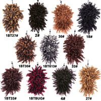 Queue de cheval synthétique courte bouclée afro avec frange et cordon de serrage pour femme