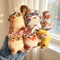 Porte-clés en peluche chat banane pleurant tendance, jouet sonore doux et couineur, cadeau Kawaii Meme pour sac, école, décoration de rétroviseur de voiture