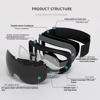Lunettes de ski en gros à double lentille anti-buée, lunettes de neige cylindriques, vente directe d'usine, logo personnalisé OEM, approvisionnement en gros