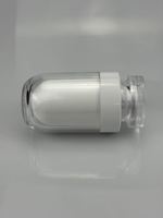 Bouteille de soins de santé en acrylique double couche sans BPA, conteneur épaissi pour capsules de compléments alimentaires, couleur et logo personnalisés