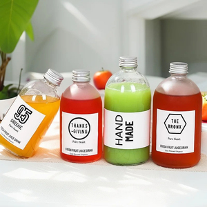 Bán Buôn 15Ml 30Ml 60Ml 120Ml 240Ml 480Ml 1000Ml Màu Xanh Hổ Phách Rõ Ràng Glass Đồ Uống Nước Trái Cây Boston Chai Với Nắp Nhôm - Product Image 6