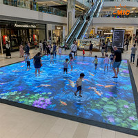 Pantalla LED Interactiva para Suelo MICLED Mall P2.6 P3.91 para Centros Comerciales, Estanques de Peces Koi, Atrios y Fábricas