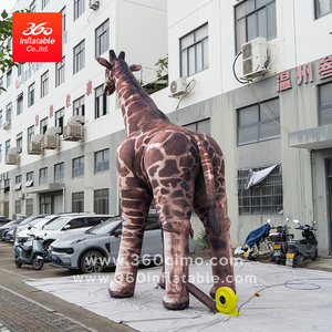360 personalizzato luce LED <span class=keywords><strong>20ft</strong></span> pubblicità gonfiabile giraffa cartone animato mascotte per eventi all'aperto decorazione di festa con soffiatore accessorio - Product Image 5