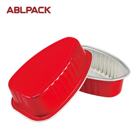 Mini récipient à Dessert jetable de 100ML, tasses de cuisson Triangle en aluminium avec couvercle en plastique
