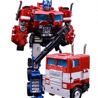 Figurine d'action Anime YS Transformable 18 cm – Voiture Jouet Transformée pour la Rentrée Scolaire et Halloween – Construction en Plastique et Métal