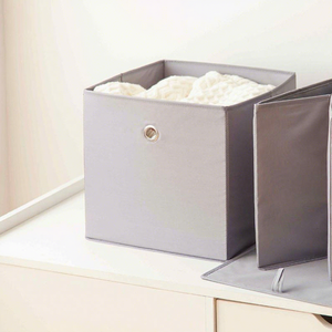Boîte de rangement carrée robuste en tissu, panier, étagère, tiroir, design pliable, capacité 20-35L, léger pour - Product Image 4