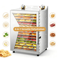 Déshydrateur alimentaire domestique à 8 plateaux, contrôle mécanique, pour fruits séchés et légumes, four de séchage en acier inoxydable