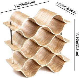 आधुनिक न्यूनतम ठोस बर्च लकड़ी 6-टियर वाइन भंडारण रैक घर फर्नीचर के साथ घर फर्नीचर - Product Image 3