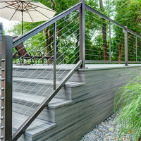 Rampe en aluminium à profil épais, rampe en verre et aluminium résistante à la corrosion pour terrasse, piscine, escalier, double usage
