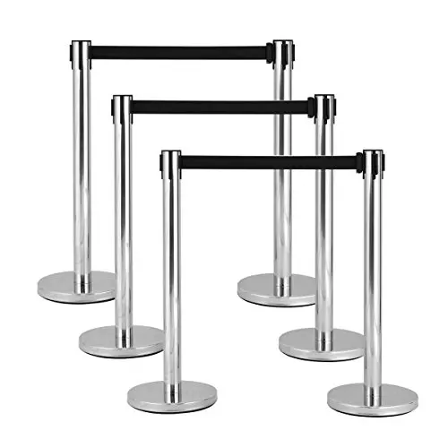 Ремень безопасности для контроля толпы stanchion, стойка для очереди для банковской линии, барьер для управления линией, матовая Серебряная подставка для очереди