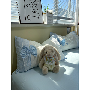 Juego de Ropa de Cama de Algodón Estilo Princesa, 4 Piezas, con Adorno de Lazo y Encaje, Transpirable, para Uso Doméstico, para las Cuatro Estaciones - Product Image 3