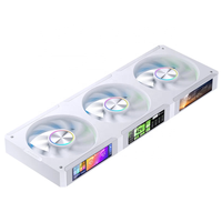 Ventilateur de boîtier Jonsbo ZC-360W blanc, synchronisation ARGB, lumière ARGB, ventilateur PWM 3 côtés, ventilateur de boîtier d'ordinateur pour système de refroidissement PC, ventilateurs RGB