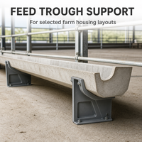 Support de mangeoire à bétail en PRV pour les installations agricoles, les bâtiments de ferme et les zones d'équipements utilitaires