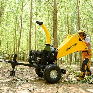 AUSTTER Heavy Duty 420Cc 15 Hp Gás Motor Árvore Ramo De Madeira Chipper Máquina Para Limpeza De Quintal