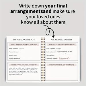 Cartella di lavoro di pianificazione di fine vita per affari adulti e ultimi desideri Notebook organizzatore Planner per informazioni sul beneficiario - Product Image 3