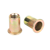 Produsen Mur Rivet Setengah Heksagonal Kepala Datar SUS 304 M4-M12, Mur Rivet Knurled Shank Countersunk, Mur Rivet Ujung Tertutup