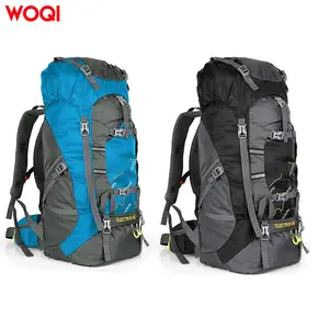 Sac à dos de randonnée WOQI 60L, sac de voyage léger et étanche, sac de sport de plein air durable pour les voyages de randonnée