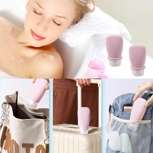 Nouveaux pots de voyage en silicone de qualité alimentaire, contenants de voyage approuvés, accessoires de voyage étanches avec couvercle pour cosmétiques et maquillage - Product Image 5